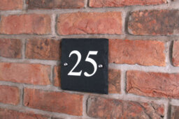 Rustic Slate House Number 40 With White Infill (15 X 15Cm) - thumbnail 2