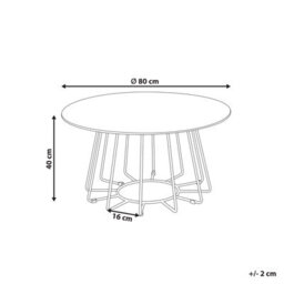 Beliani Coffee Table Bernie Tempered Glass Black Marble - thumbnail 3