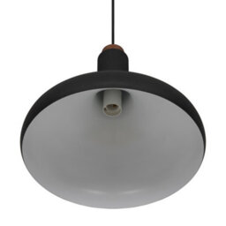 Nordlux Fuji Indoor Pendant Light Black Metal E27 White Inner - Mains Powered, Ip20 - thumbnail 5