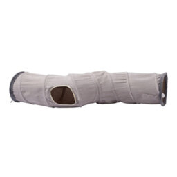 Thehotsale Grey Long S-Shape Collapsible Cat Play Tunnel With Hanging Ball, 117Cm W X 26Cm H - thumbnail 2