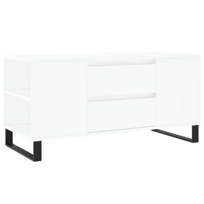Berkfield Modern Coffee Table White 102X44.5X50 Cm Engineered Wood - image 1