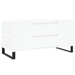 Berkfield Modern Coffee Table White 102X44.5X50 Cm Engineered Wood - thumbnail 1
