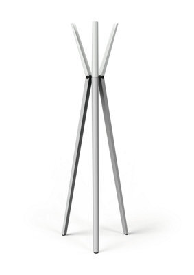 Durable Durastore Aluminium Coat Stand Freestanding 6 Hooks Clothes Rack - Grey - image 1