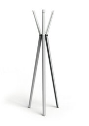 Durable Durastore Aluminium Coat Stand Freestanding 6 Hooks Clothes Rack - Grey - thumbnail 2