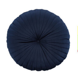 Catherine Lansfield Round Cushion Soft Touch 40X40Cm Cushion Navy Blue - thumbnail 4