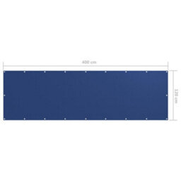 Berkfield Balcony Screen Blue 120X400 Cm Oxford Fabric - thumbnail 5