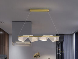 Luminosa Lighting Luminosa Velas Bar Pendant Ceiling Light Matt Gold 3000K - Uk Stock - thumbnail 1
