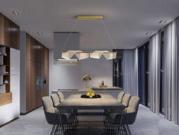 Luminosa Lighting Luminosa Velas Bar Pendant Ceiling Light Matt Gold 3000K - Uk Stock - thumbnail 2