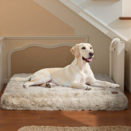 Bingopaw 130Cm Dog Bed Pet Calming Cushion Mat Washable Soft Warm Plush Mattress, Khaki Beige - thumbnail 6