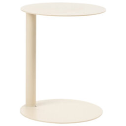 Beliani Garden Side Table Venturina 40 Cm 40 Cm Metal Beige
