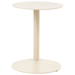 Beliani Garden Side Table Venturina 40 Cm 40 Cm Metal Beige - thumbnail 4