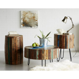 Worcester Coast Stylish Modern Drum Side Table - thumbnail 1