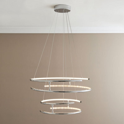 Pagazzi Lighting Pagazzi Mabel Silver Led Pendant Ceiling Light - image 1