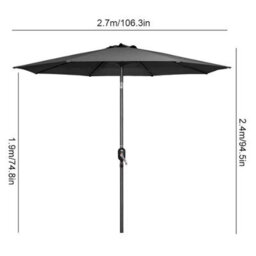 270Cm Outdoor Parasols, Uv Protection Beach And Patio Umbrella. - thumbnail 2