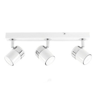 Valuelights Rosie White Ceiling Bar Spotlight And Gu10 Spotlight Led 5W Cool White 6500K Bulbs - image 1