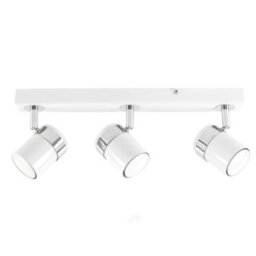 Valuelights Rosie White Ceiling Bar Spotlight And Gu10 Spotlight Led 5W Cool White 6500K Bulbs