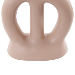 Beliani Flower Vase Kozani Ceramic 28 Cm Beige - thumbnail 7
