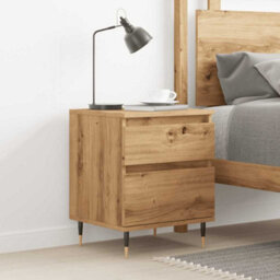 Berkfield Bedside Cabinet Artisan Oak 40X35X50 Cm Engineered Wood - thumbnail 3