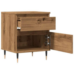 Berkfield Bedside Cabinet Artisan Oak 40X35X50 Cm Engineered Wood - thumbnail 4