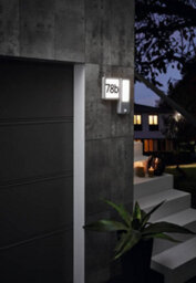 Eglo Cheira Led Outdoor Wall Light Silver Pir Motion Sensor Ip44 Warm White 3000K - thumbnail 2