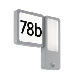 Eglo Cheira Led Outdoor Wall Light Silver Pir Motion Sensor Ip44 Warm White 3000K