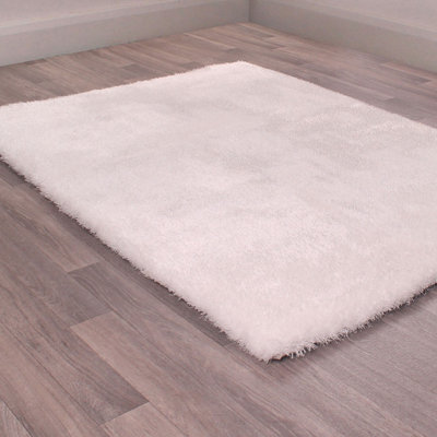 Handmade Plain Shaggy Sparkle Rug For Bed Room Living Room And Dining Room-120Cm X 170Cm