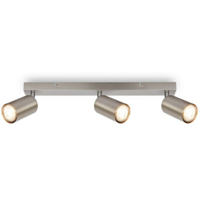 Briloner Gu10 Ceiling Light Matt Nickel Adjustable 3 Way Spotlight Lamp - image 1