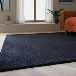 The Rug Edit Super Snug Washable Navy Area Rug - 160X230Cm - thumbnail 1