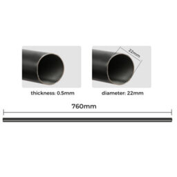 Marlow Black Steel Curtain Rod Set Extendable Adjustable With Quiet Operation - thumbnail 4