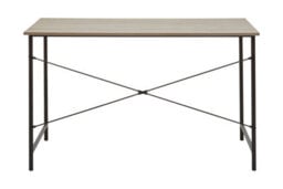 Orsina Sleek Grey Oak Desk With Black Metal Frame,work Desk For Computer Tasks,multipurpose Desk For Commercial Use - thumbnail 2