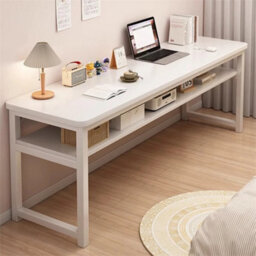 White Wood Computer Desk Home Office Study Laptop Table - thumbnail 6