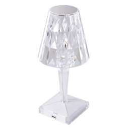 Komore Mini Rgb Led Table Lamp Rechargeable Table Light Clear Carved Acrylic Light - thumbnail 1