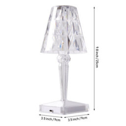 Komore Mini Rgb Led Table Lamp Rechargeable Table Light Clear Carved Acrylic Light - thumbnail 8