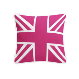 ARLinens Union Jack Cushion Covers Cotton Uk British Flag Square Cushion Case Pipeedge Zip Entry 18X18
