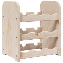 Berkfield Wine Rack 33X25X37 Cm Solid Wood Pine - thumbnail 7