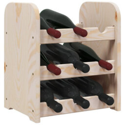 Berkfield Wine Rack 33X25X37 Cm Solid Wood Pine - thumbnail 4