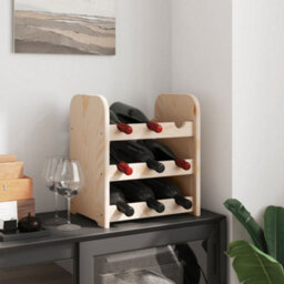 Berkfield Wine Rack 33X25X37 Cm Solid Wood Pine - thumbnail 3