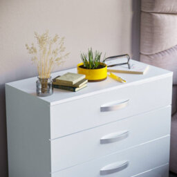 Lassic Vida Designs Hulio White High Gloss 4 Drawer Chest (H)720mm (W)750mm (D)360mm - thumbnail 4