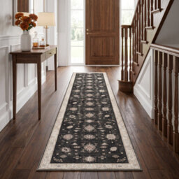 Decoranddecor Hallway Runners, Washable Rugs, Carpet Runner Rug, 60X240Cm, Non-Slip, Pet Friendly, Traditional Rug - Isla - thumbnail 1