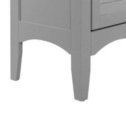Teamson Home Tall Column Wooden Bathroom Cabinet With 2 Doors, Bathroom Storage, Grey - thumbnail 7