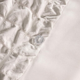 OHS Luxury Seersucker Duvet Cover Set Geo Pillowcase Quilt, Natural - Double - thumbnail 3