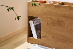 Sobuy Fbt158-N, Sofa Side Table Living Room End Table Side Cabinet With Removable Tray, Wood Veneer,w25Xd70Xh55 - thumbnail 4