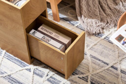 Sobuy Fbt158-N, Sofa Side Table Living Room End Table Side Cabinet With Removable Tray, Wood Veneer,w25Xd70Xh55 - thumbnail 5