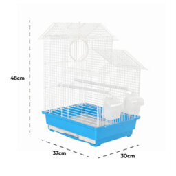 Kct Indoor Bird Cage Santiago Small Exotic Portable - Blue - thumbnail 2
