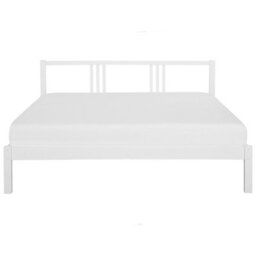 Beliani Bed Pine Wood Vannes 180 X 200 Cm (Eu Super King) White - thumbnail 4