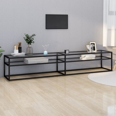 Berkfield Tv Cabinet Transparent 220X40X40.5 Cm Tempered Glass - image 1