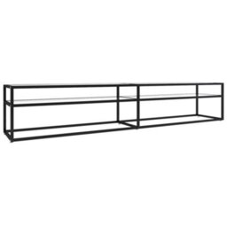 Berkfield Tv Cabinet Transparent 220X40X40.5 Cm Tempered Glass - thumbnail 2