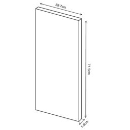 Premium Kitchens Ethos Matt Red Modern Highline Cabinet Door (W)600mm (H)715mm (T)18mm - thumbnail 6