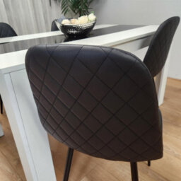 Kosy Koala Dining Table And 4 Chairs Set White Black Table With 4 Black Chairs Dining Room Furniture - thumbnail 8