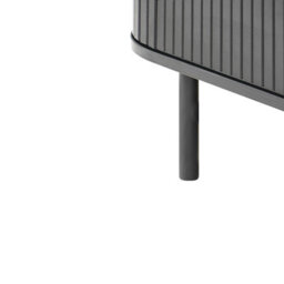 Wyld And Coco Novalux Sideboard Black Mdf With Iron Legs, Retro 6-Drawer Wide Storage (W153 X D47 X H81Cm) - thumbnail 8